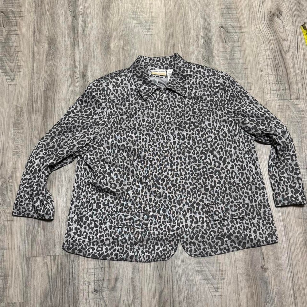Alfred Dunner Leopard Print Blouse Women Size 24W